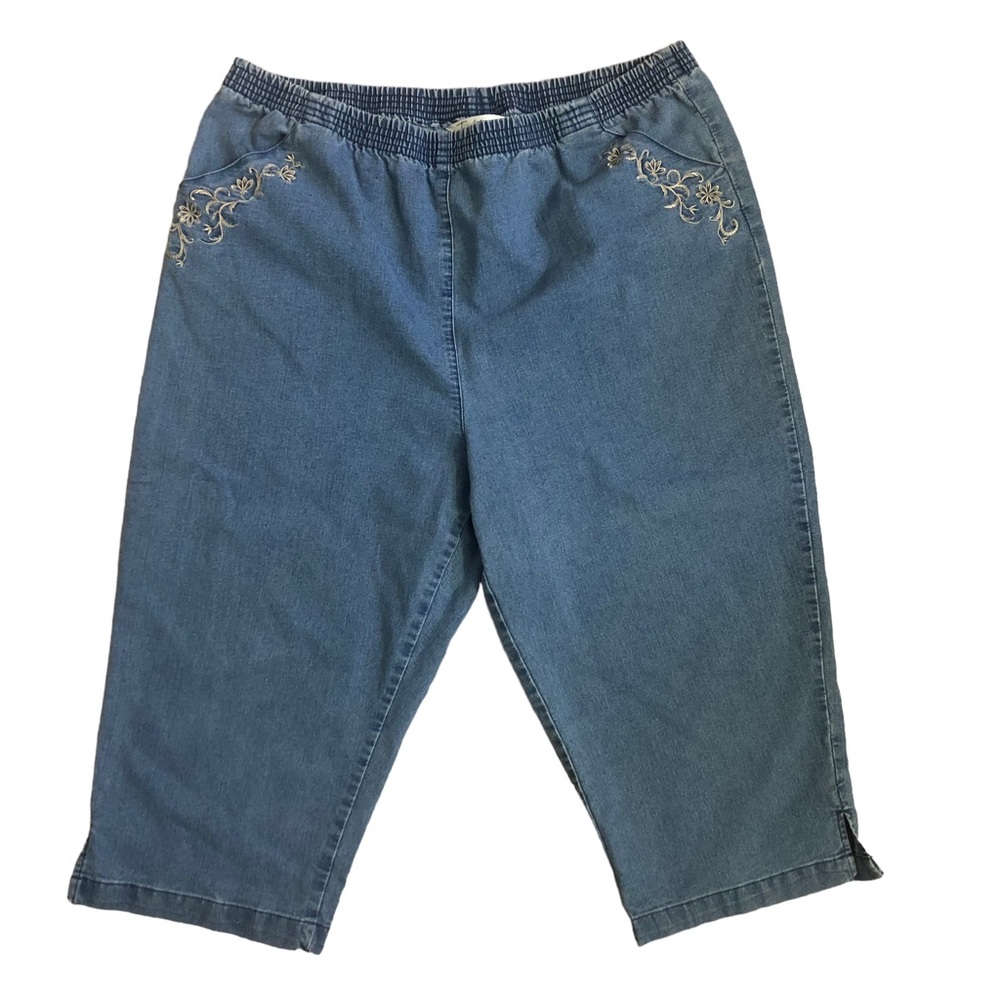 Vintage Jeans size 16 Tradition County Collection 3/4 length elastic waist